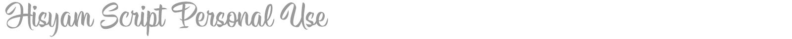 Hisyam Script font preview
